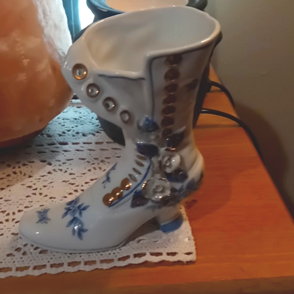 Victorian Porcelain Boot Vase